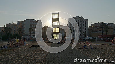 Lâ€™Estel Ferit - Tower Cube Barcelona Editorial Stock Photo